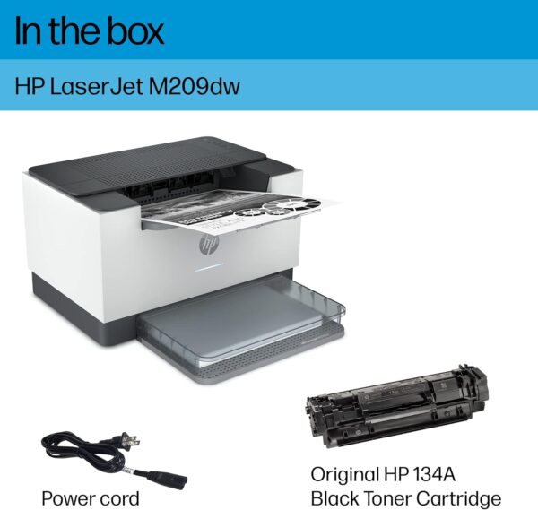HP طابعة ليزر لاسلكية M207dw من ليزر جيت، اسود وابيض، دوبلكس، الافضل للمكتب - Image 3