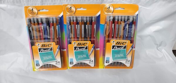 قلم التحديد الميكانيكي Xtra-Precision من BIC، برميل معدني، نقطة دقيقة (0.5 مم)، عدد 24، عبوة من 3 قطع